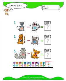 Çıkarma İşlemi Çalışma Sayfaları